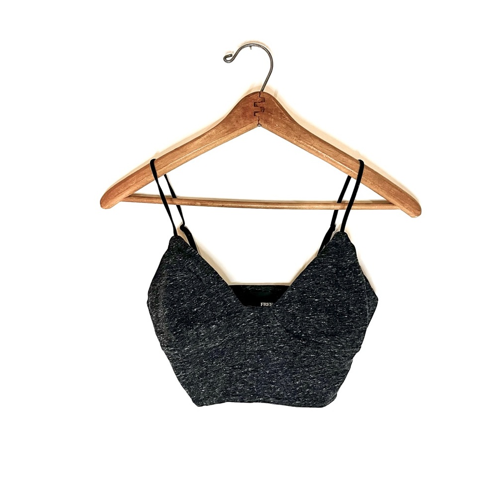 Wilfred Free Aritzia Charcoal Heather Grey Cropped Bralette Cami Top Size S